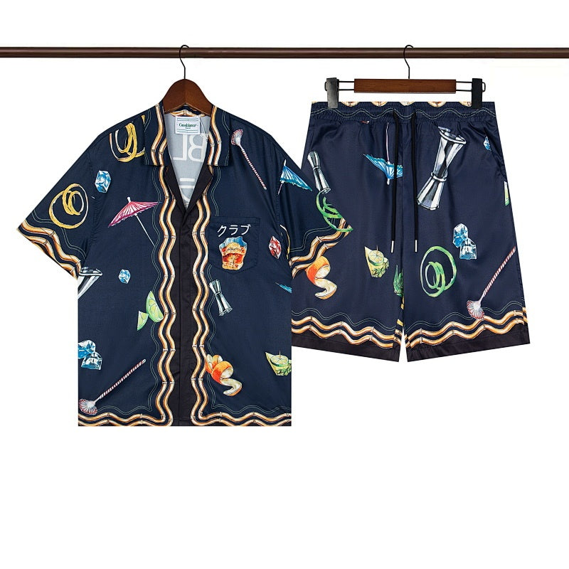Casablanca Beach Shirt & Shorts Set Casual Summer Vacation/Travel Wear (Sold Separately)