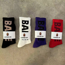Bathing Ape Bape Socks Ape Head Thickened Towel Bottom Men's and Women's Sports Basketball Letter Couple