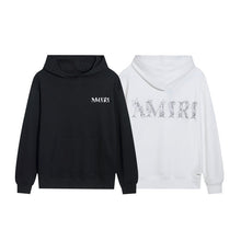 Amiri Hoodie Italic lettering intertwined with floral motifs