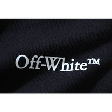 OW Sanskrit alphabet arrow print hooded sweater