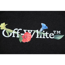 OW Botanical Flower Print Pattern Pullover Hooded Sweater