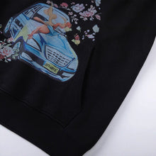 OW Car Angel Pattern Pullover Hooded Sweater