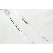 OW curved arrow pattern pullover hooded sweater