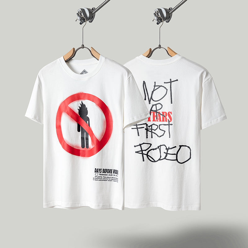 Travis Scott T Shirts FW24 DAYS BEFORE RODEO merchandise with English print on the back short-sleeved shirt