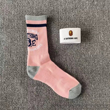 Bathing Ape Bape Socks Ape Head Towel Bottom Socks Men's and Women's Color Sports Trend Brand Long Tube Skateboard
