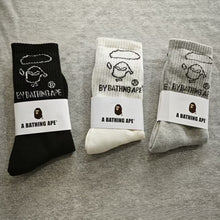Bathing Ape Bape Socks Ape Head Towel Bottom Socks Casual Sports Socks Basketball