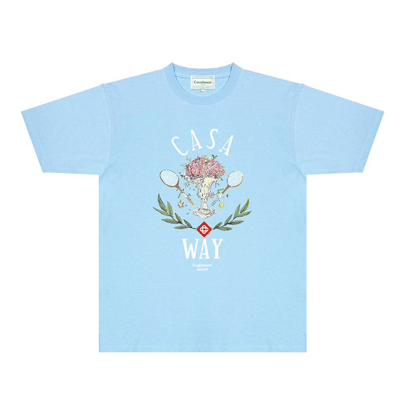 Casablanca T Shirts Street High-quality pure cotton