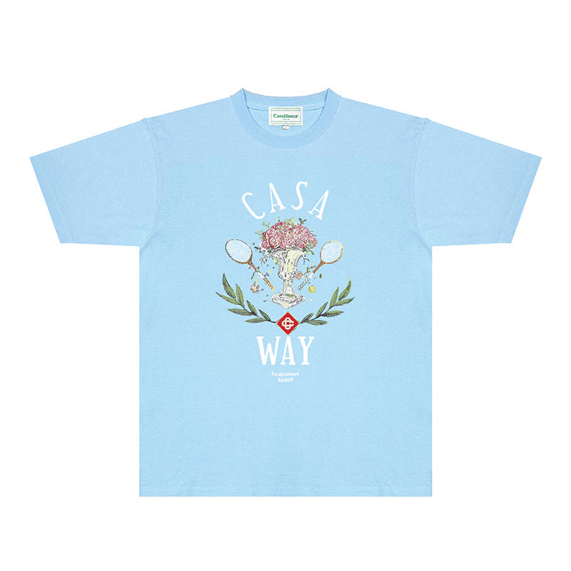 Casablanca T Shirts Street High-quality pure cotton