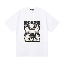 Purple T Shirts Milk Spot Printing Cotton Loose Casual Short Sleeve Men and Women