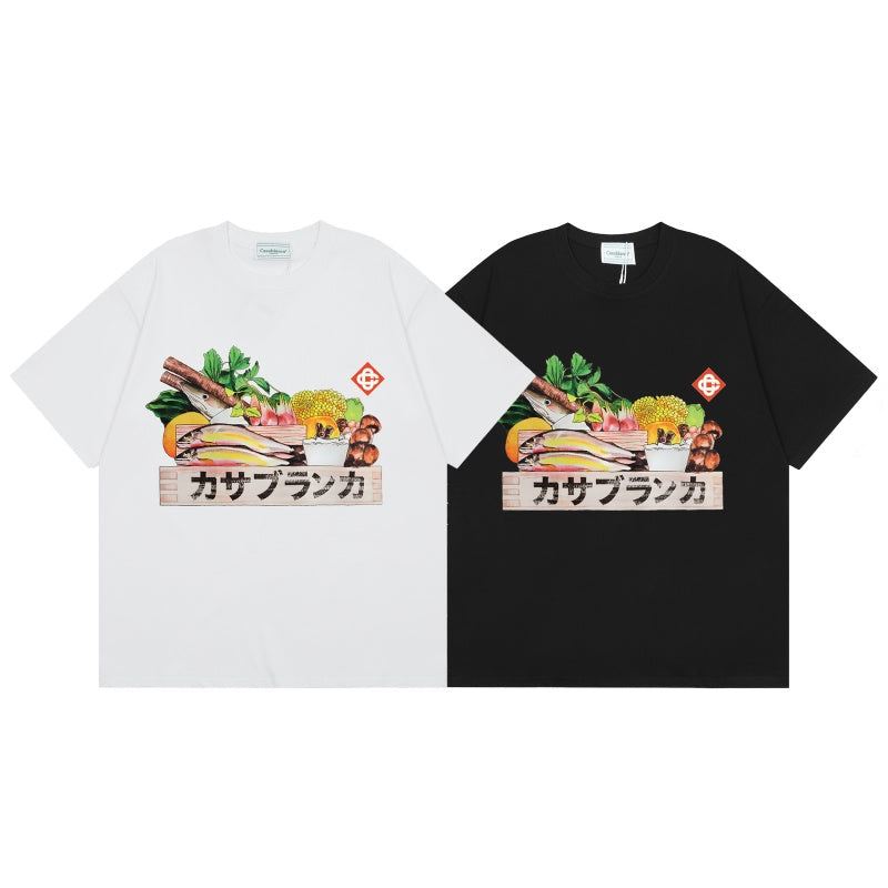 Casablanca T SHIRTS High-quality pure cotton streetwear