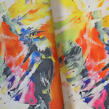 Purple T Shirts Bright Abstract Painting Printing Cotton Casual Short Sleeve Men and Women