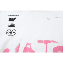OW Graffiti Letter Arrow Pattern Hooded Sweater