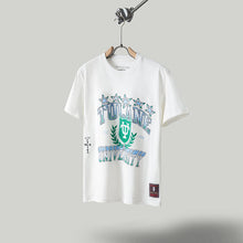 Travis Scott T Shirts x Mitchell x Ness Tulane Green Wave Hand-Drawn Short Sleeve