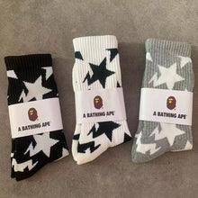 Bathing Ape Bape Socks Ape Head Star Striped Sports Socks Sweat Casual