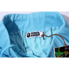 Bathing ape Bape Shorts Flame Blue Camo Shark Straight Beach Pants