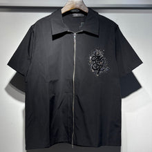 Amiri Shirt Stylish Resort Wear Rhinestone zipper