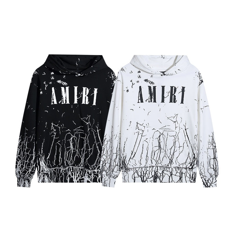 Amiri Hoodie Linear cracking