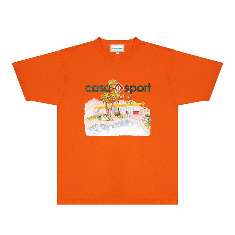 Casablanca T Shirts Street High-quality pure cotton