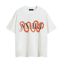 Amiri T Shirts Washed Series Red snake