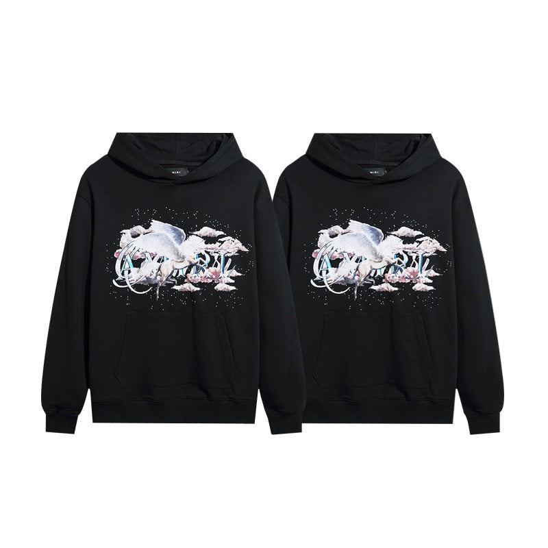 Amiri Hoodie Polka dots and ink splashes
