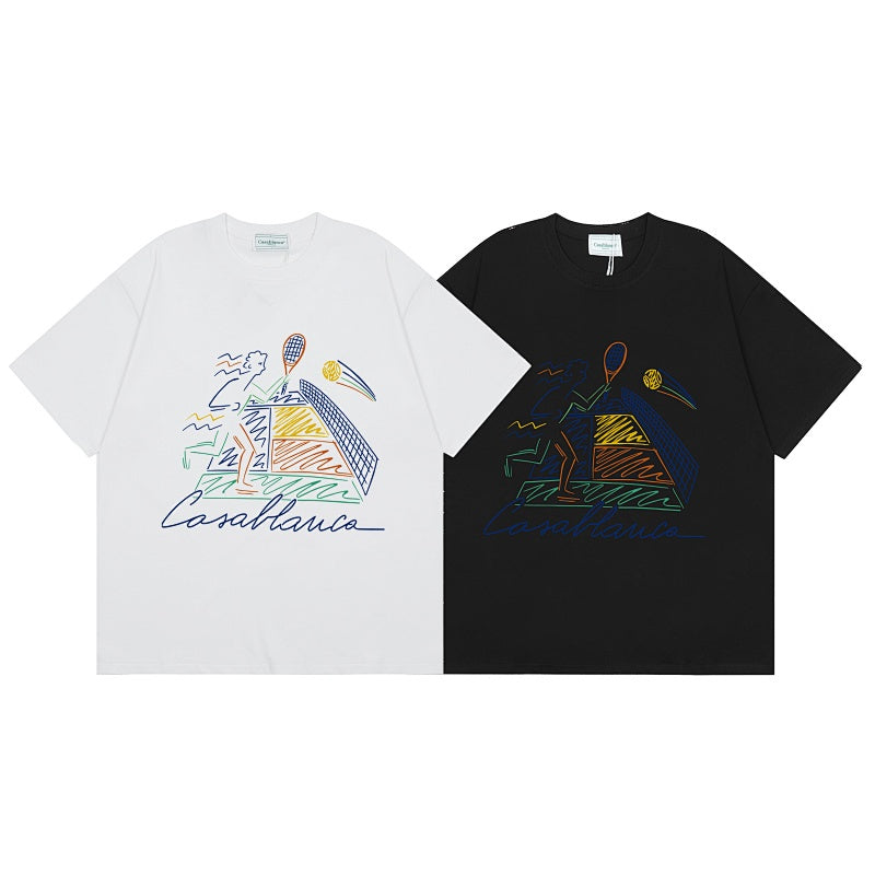 Casablanca T SHIRTS High-quality pure cotton streetwear