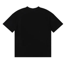 Purple T Shirts Newspaper Printed Cotton Casual Short Sleeves Men and Women