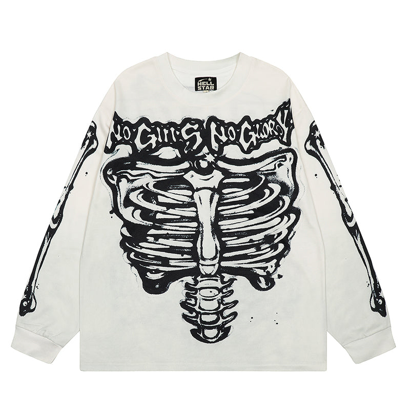 HS Long Sleeve Shirts Hip-hop loose oversize