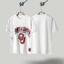 Travis Scott T Shirts x Mitchell x Ness Oklahoma Sooners Hand-Drawn Short Sleeve