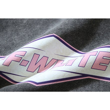 OW letter printing pattern washing water old hooded sweater
