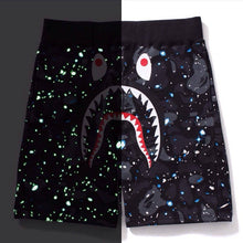 Bathing ape Bape Shorts Shark Head Luminous Shorts Straight Beach