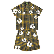Denim Tears Shirt & Shorts 2 Piece Set Kapok Plaid Short Sleeve