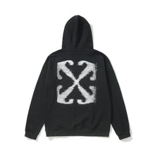 OW Graffiti Arrow Pattern Pullover Hooded Sweater
