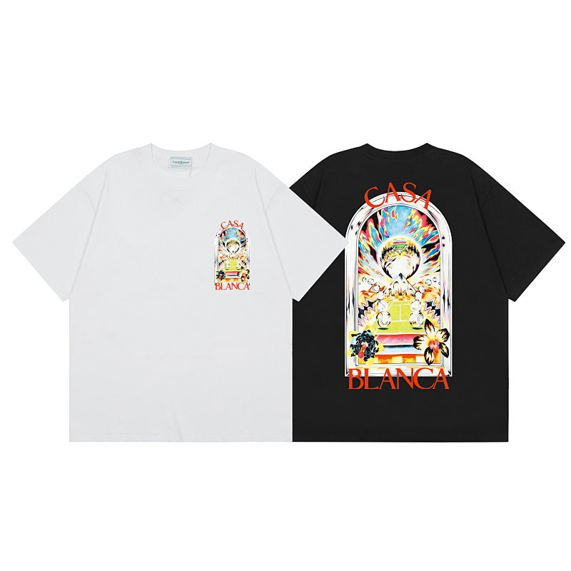 Casablanca T SHIRTS High-quality pure cotton streetwear