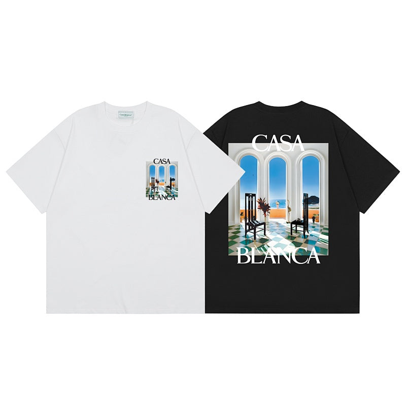 Casablanca T SHIRTS High-quality pure cotton streetwear