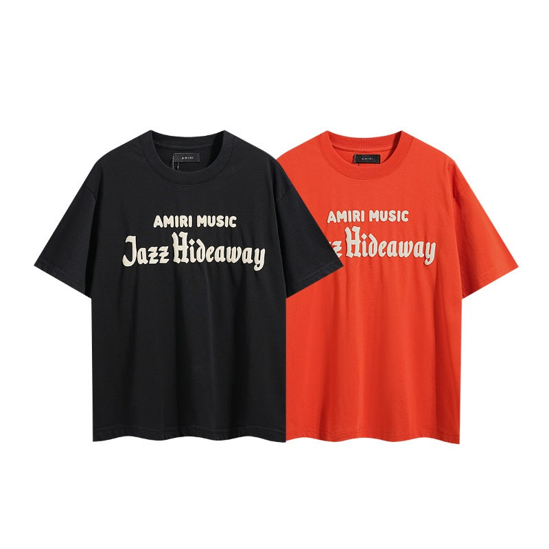 Amiri T Shirts Washed Series Foam-effect font