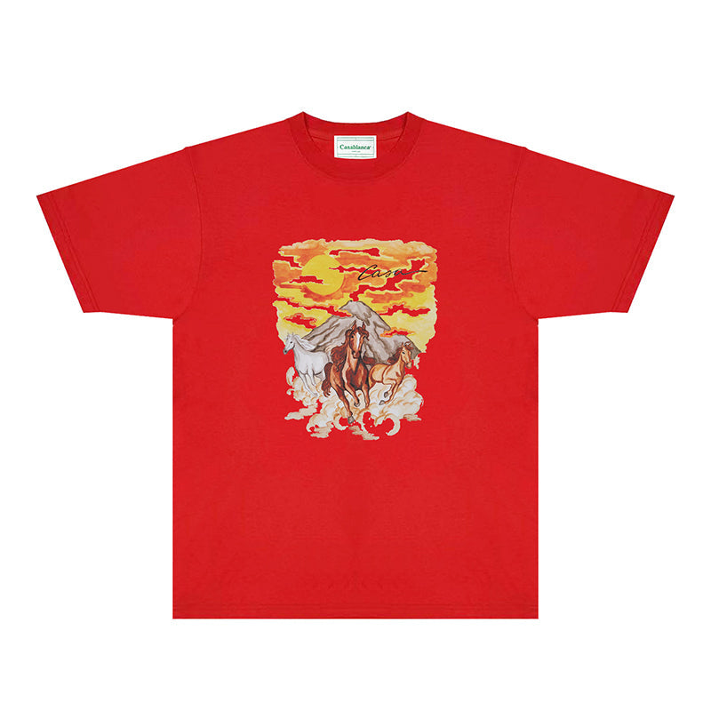 Casablanca T Shirts Street High-quality pure cotton