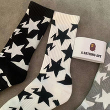 Bathing Ape Bape Socks Ape Head Star Striped Sports Socks Sweat Casual