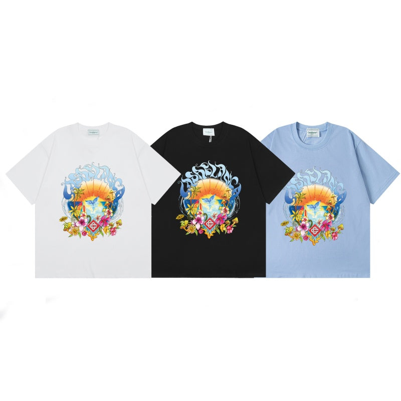 Casablanca T SHIRTS High-quality pure cotton streetwear