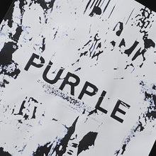 Purple T Shirts Abstract Style Character Printing Cotton Short Sleeves Men and Women