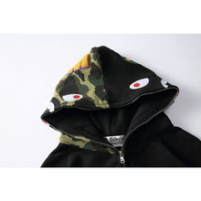Bathing Ape Bape Hoodie Splicing Camouflage Sweater Cardigan Hooded