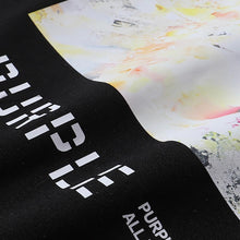 Purple T Shirts Bright Abstract Painting Printing Cotton Casual Short Sleeve Men and Women