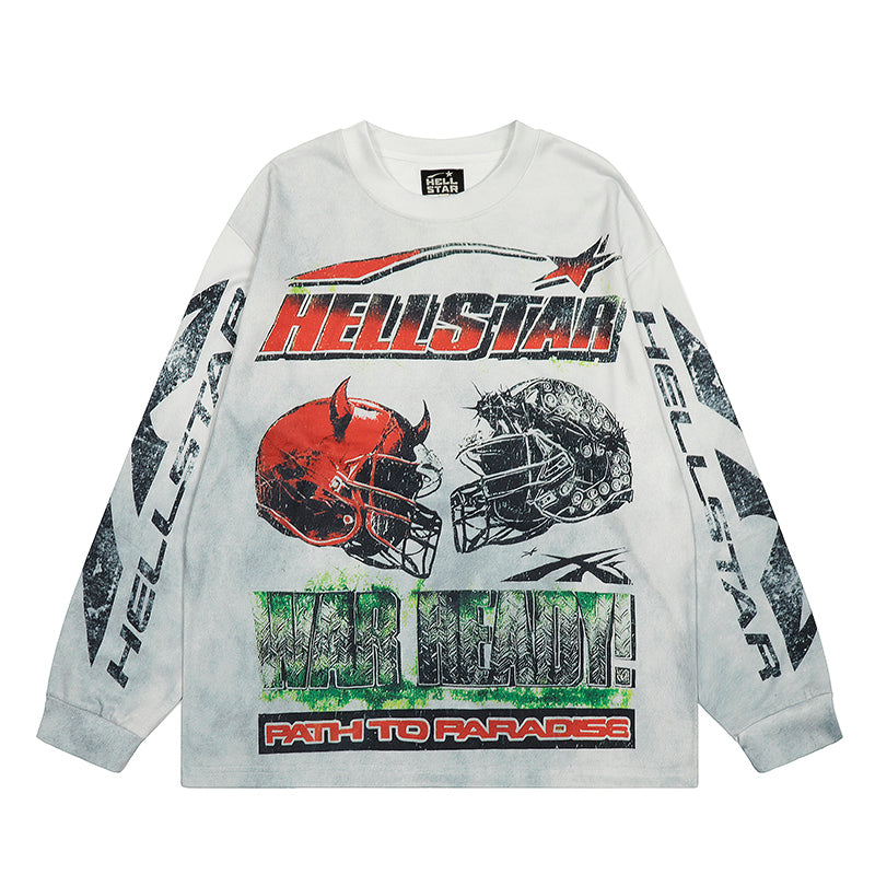 HS Long Sleeve Shirts Hip-hop loose oversize