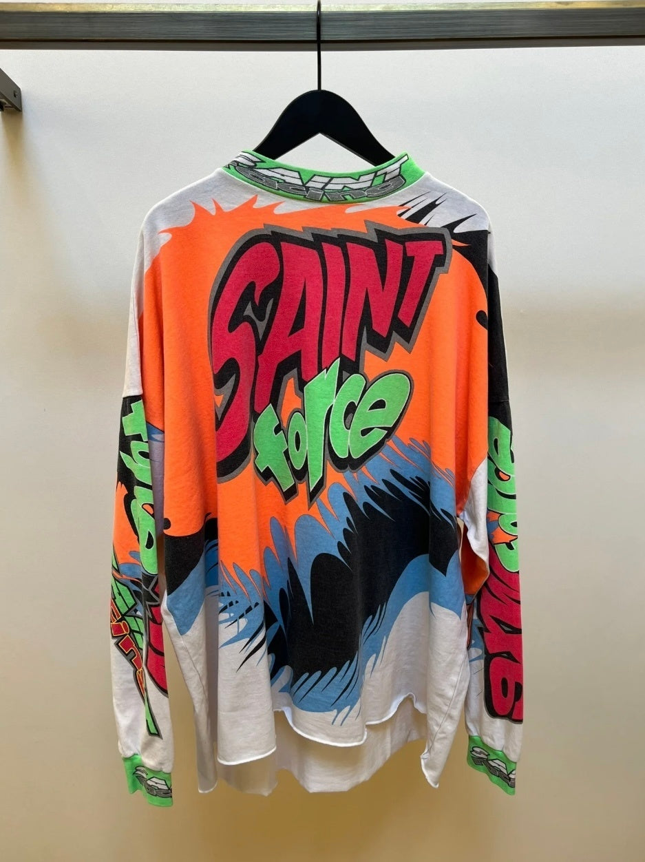 Saint Michael long sleeve shirts Premium-quality pure cotton streetwear for autumn