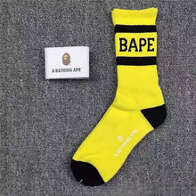 Bathing Ape Bape Socks Ape Head Towel Bottom Socks Men's and Women's Color Sports Trend Brand Long Tube Skateboard
