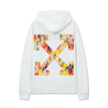 OW Maple Leaf Letter Arrow Pattern Pullover Hooded Sweater