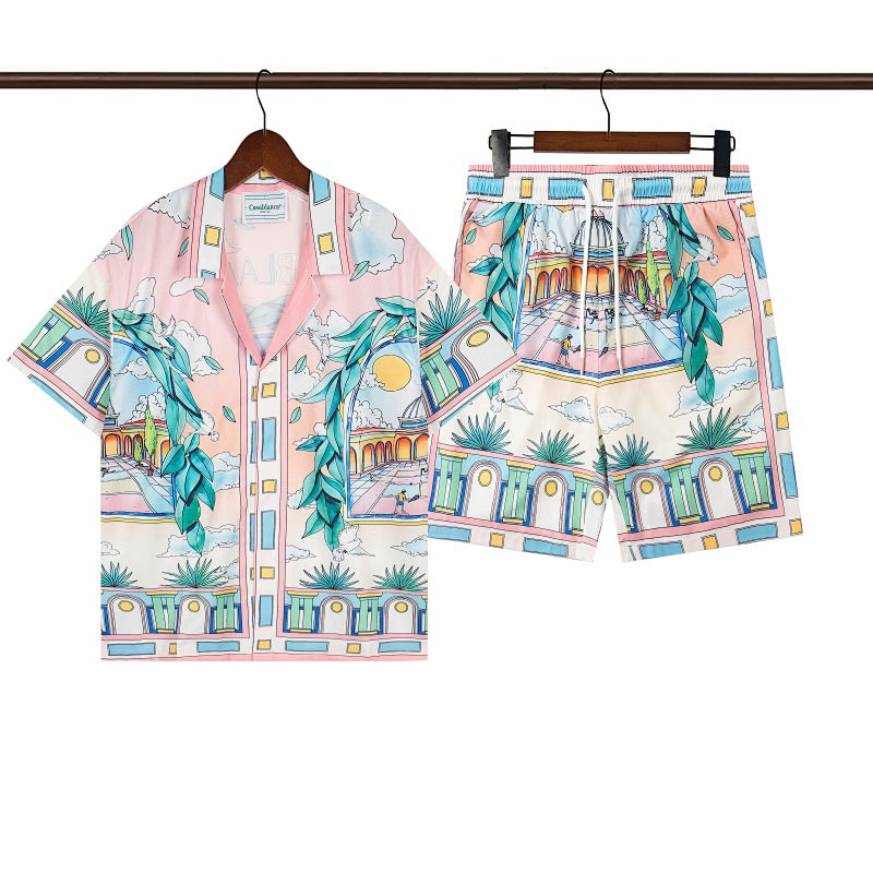 Casablanca Beach Shirt & Shorts Set Casual Summer Vacation/Travel Wear (Sold Separately)