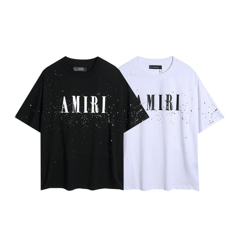 Amiri T Shirts Polka dots and ink splashes