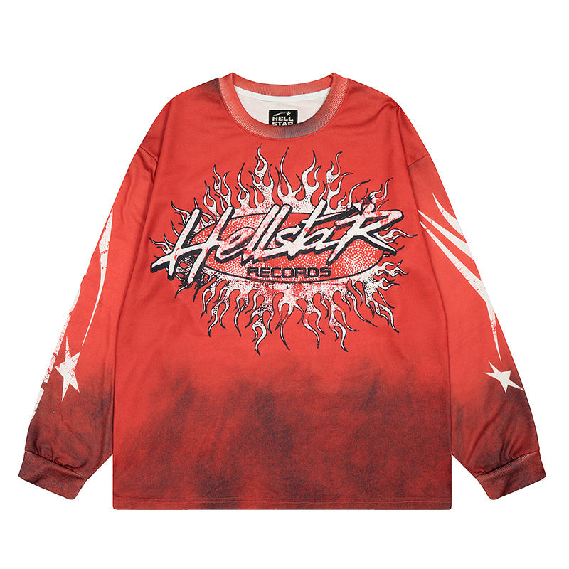 HS Long Sleeve Shirts Hip-hop loose oversize