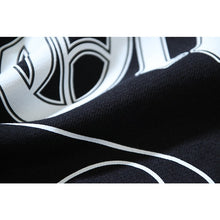 OW Sanskrit alphabet arrow print hooded sweater