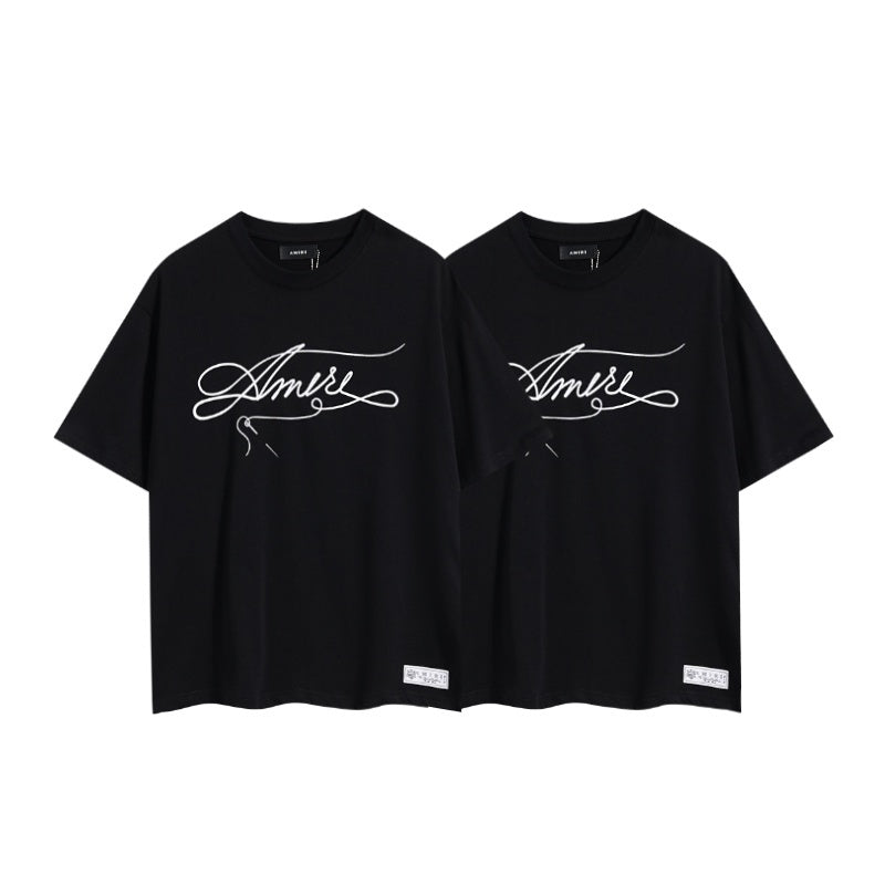 Amiri T Shirts Hand-drawn typeface